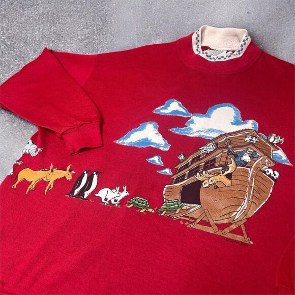 Vintage 90s Noahs Arc Collared Crewneck - Picture 6 of 8